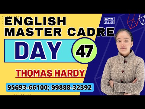 Thomas Hardy Master Cadre DAY-48 MCQ | SAAVAL CLASSES | 99888-32392
